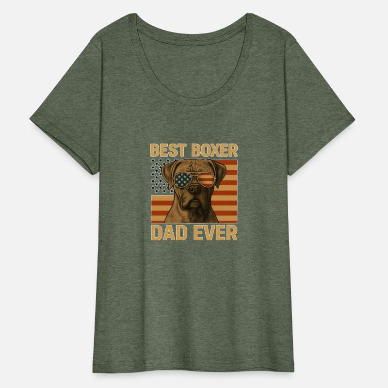 Best Boxer Dad Ever Tshirt Dog Lover American Flag