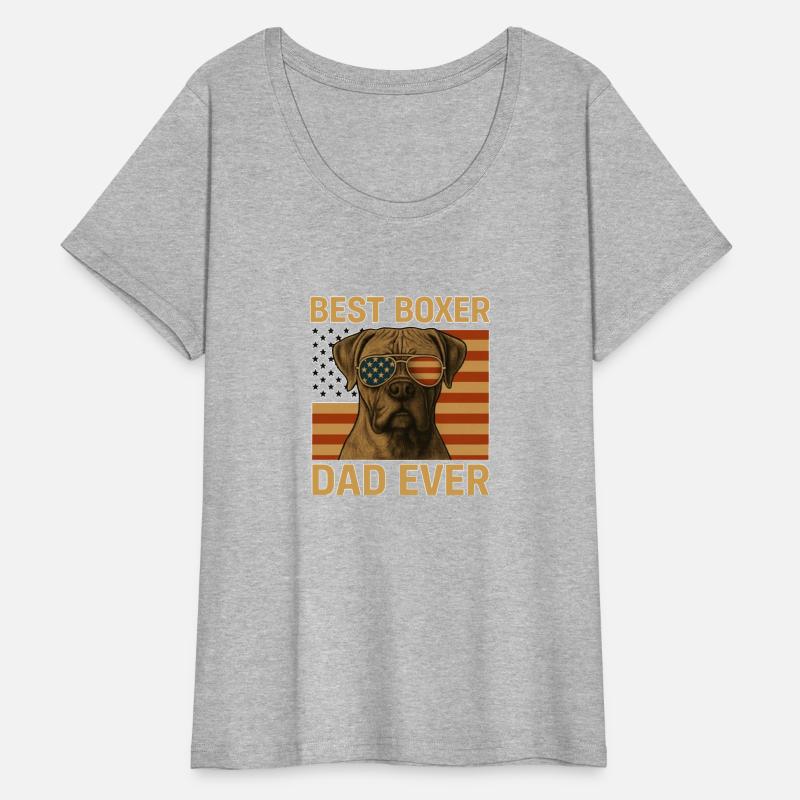 Best Boxer Dad Ever Tshirt Dog Lover American Flag