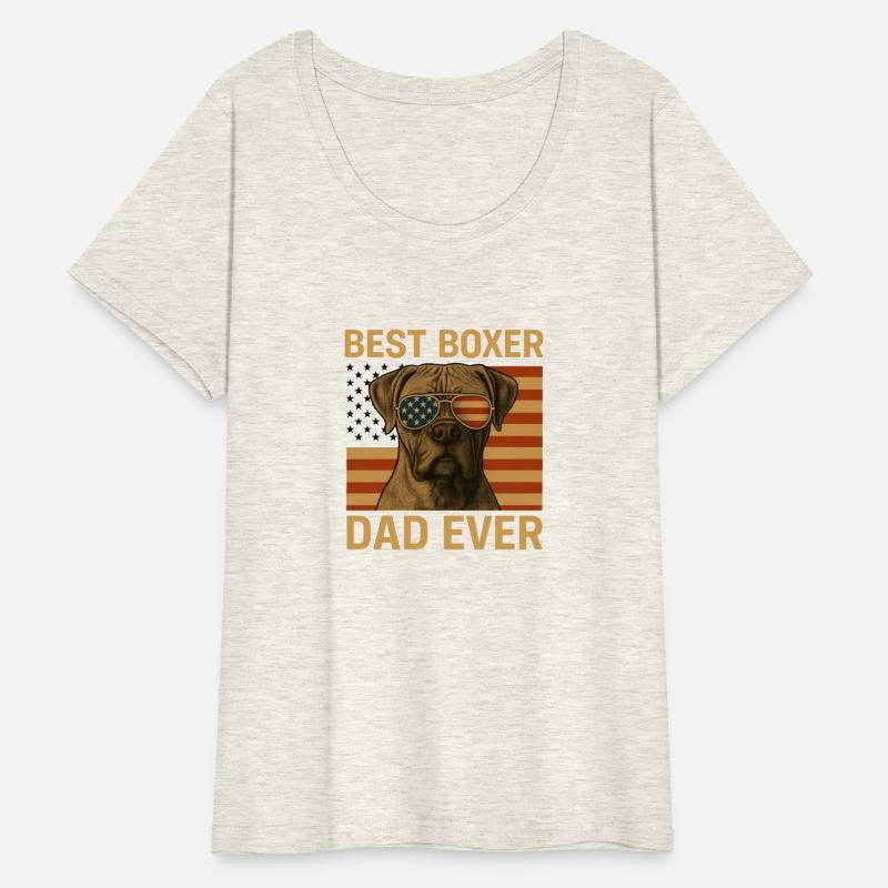 Best Boxer Dad Ever Tshirt Dog Lover American Flag