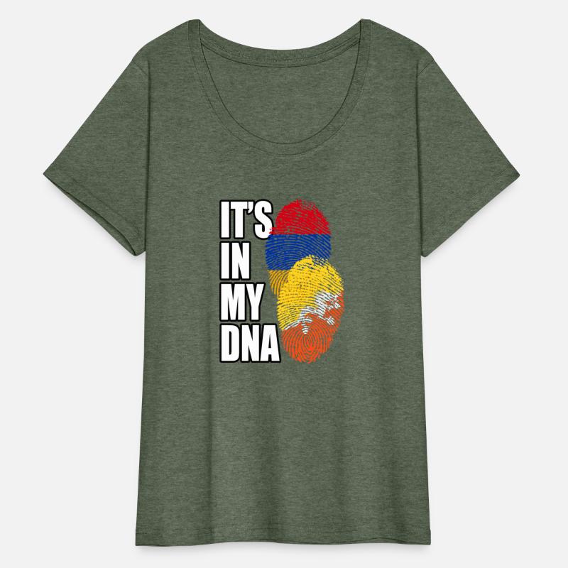 Bhutanese And Armenian Mix Heritage DNA Flag