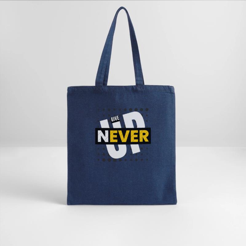 Black White Typography Never Give Up T Shirt