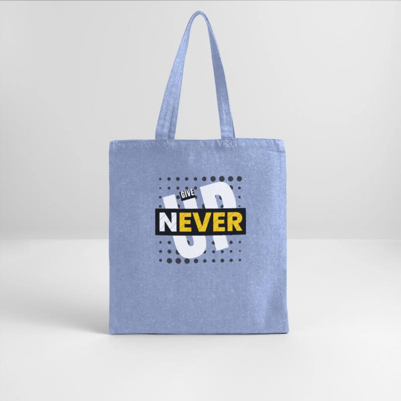 Black White Typography Never Give Up T Shirt