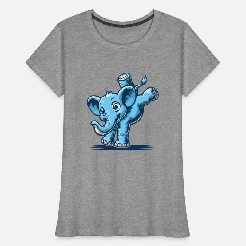 blue cartoon elephant doing a handstand