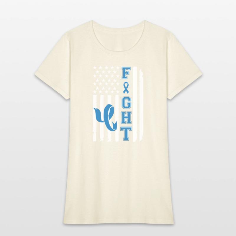 Blue Ribbon Fight American Flag Diabetes Awareness