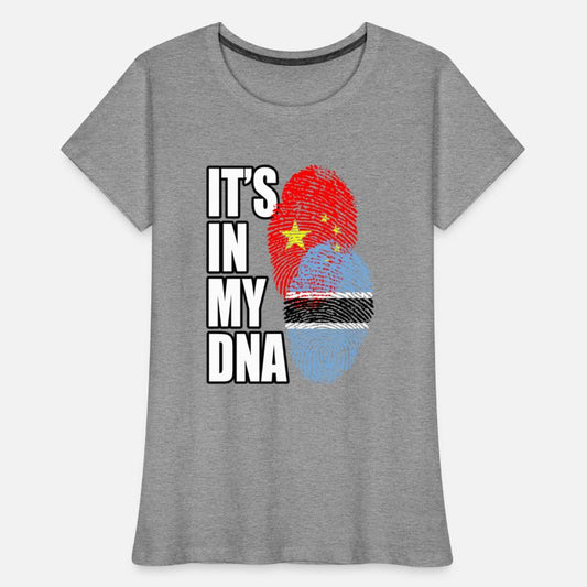 Botswana And Chinese Mix Heritage DNA Flag