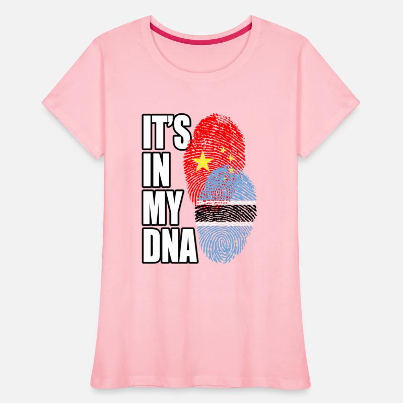 Botswana And Chinese Mix Heritage DNA Flag