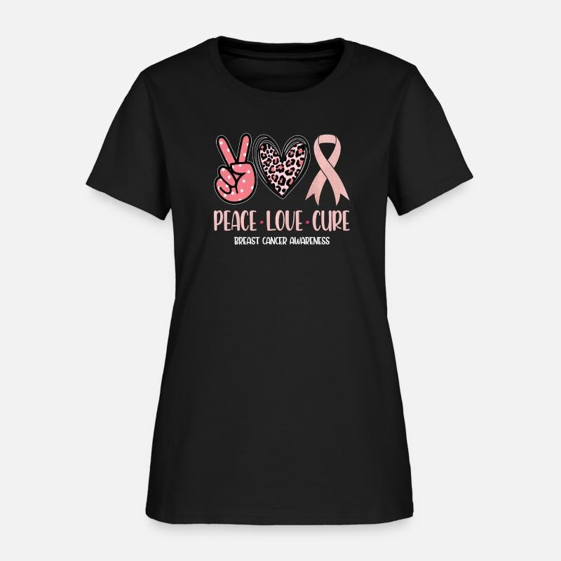 Breast Cancer Peace Love Cure In October We Wear P