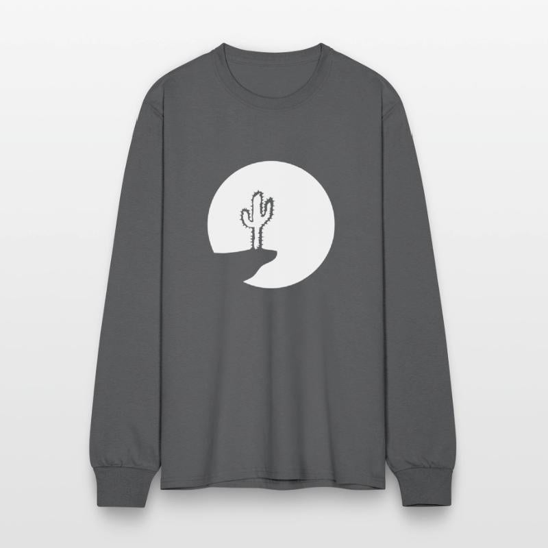 Cactus Moon Evening Mountain Cliff Night Round Sun