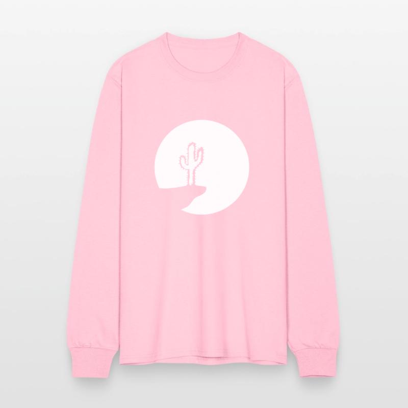 Cactus Moon Evening Mountain Cliff Night Round Sun