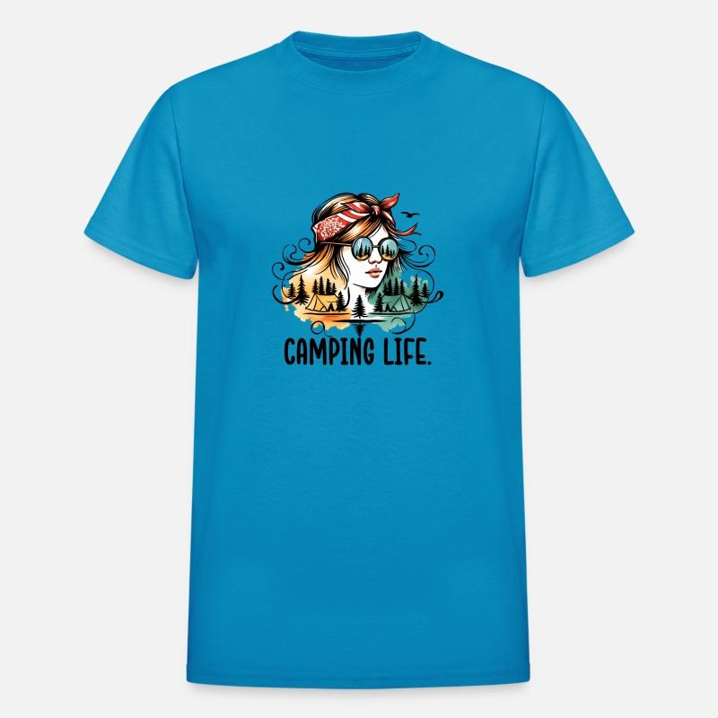 Camping Life - Girl with Nature Reflection