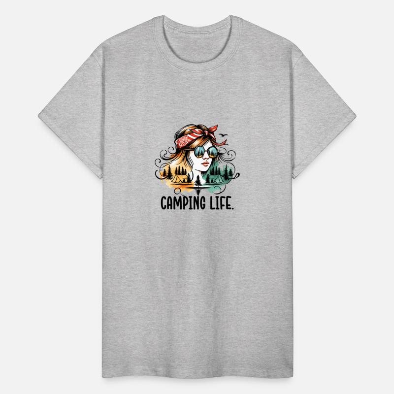 Camping Life - Girl with Nature Reflection