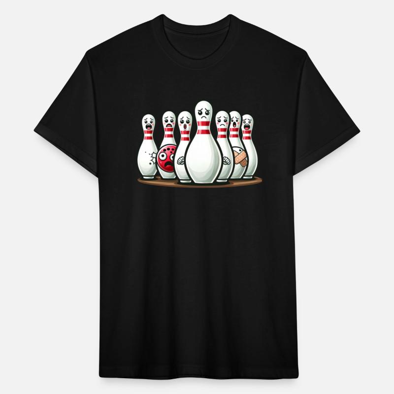 Cartoon Scared Bowling Pins Funny Sport Meme
