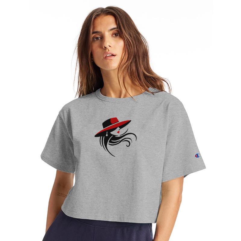 Chic Woman in Red Hat