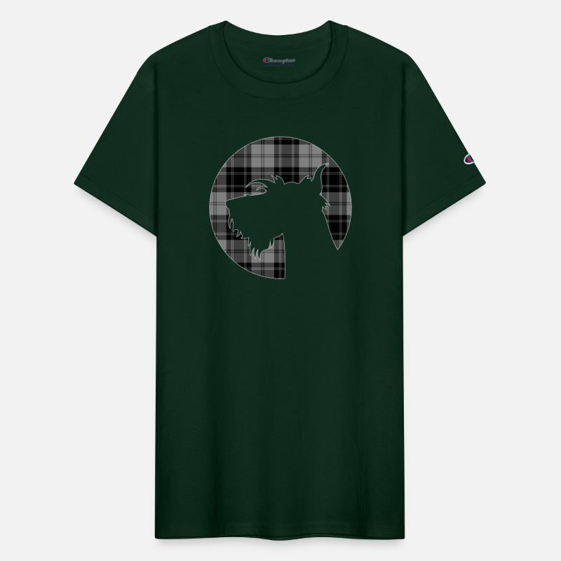 Clan Douglas Tartan Scottie Dog Silhouette