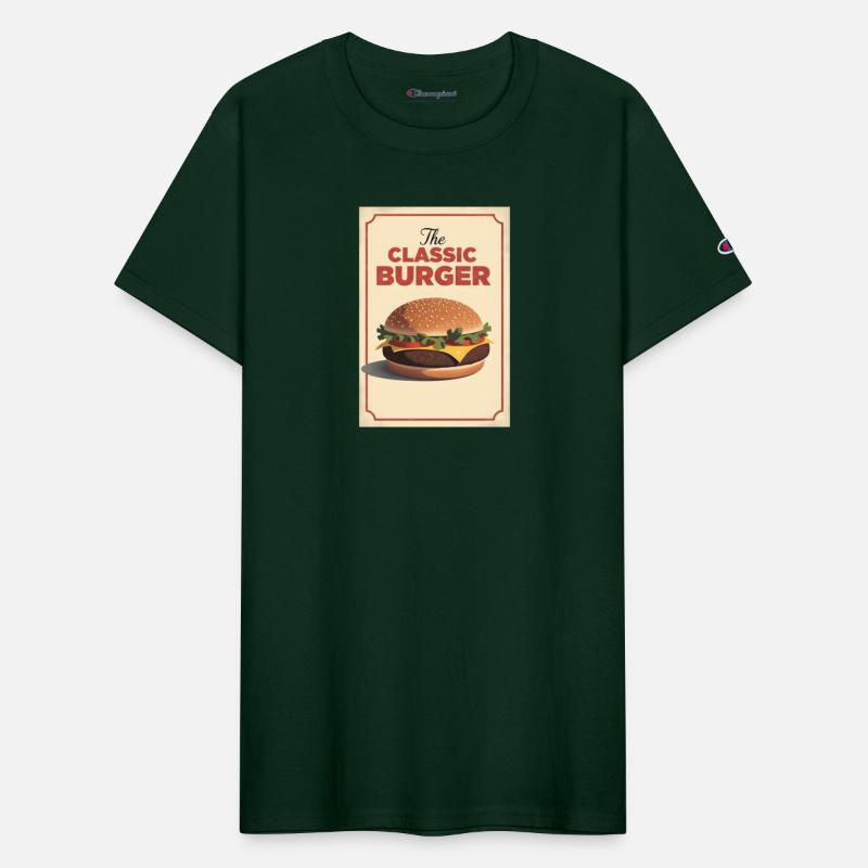Classic Vintage Hamburger Print – Retro Style