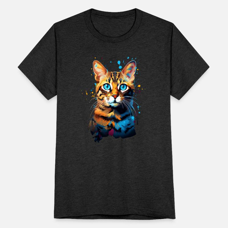 Colorful Color Explosion Bengal Cat