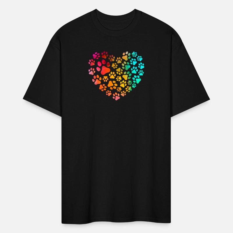Colorful Paws Heart Pet Lover