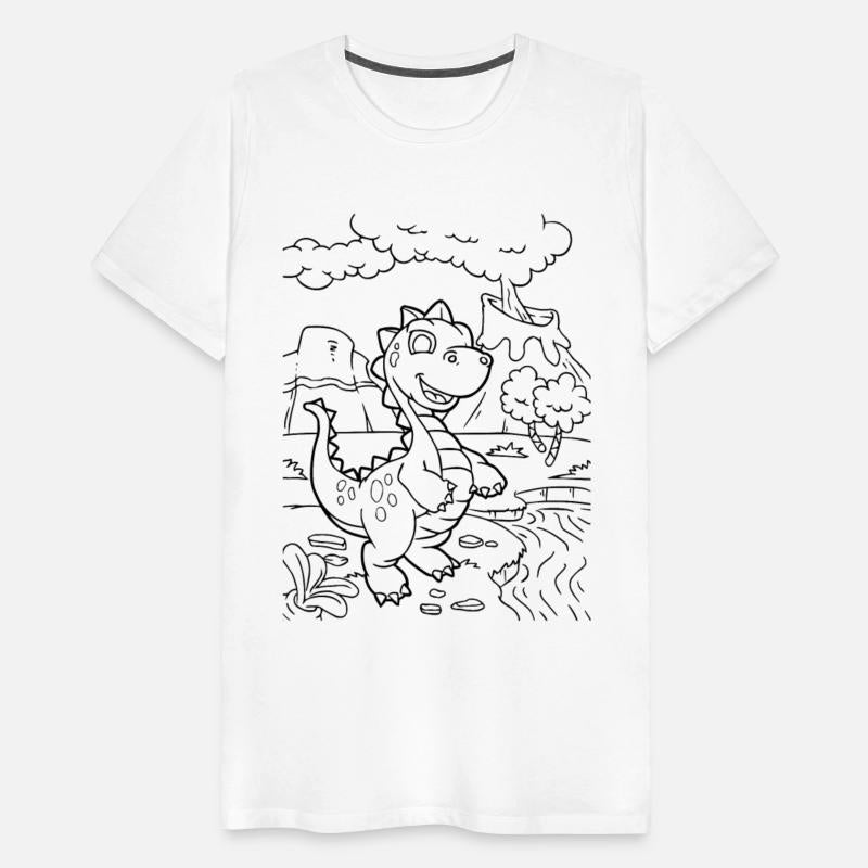 Coloring shirt DIY Dinosaur to paint and color in