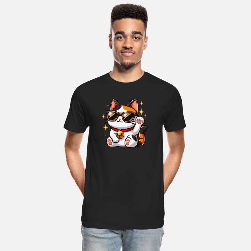 Cool Cat With Black Sunglasses And Red Collar