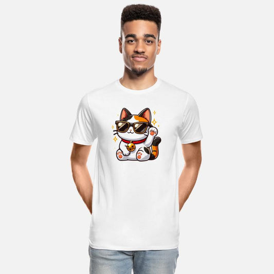 Cool Cat With Black Sunglasses And Red Collar