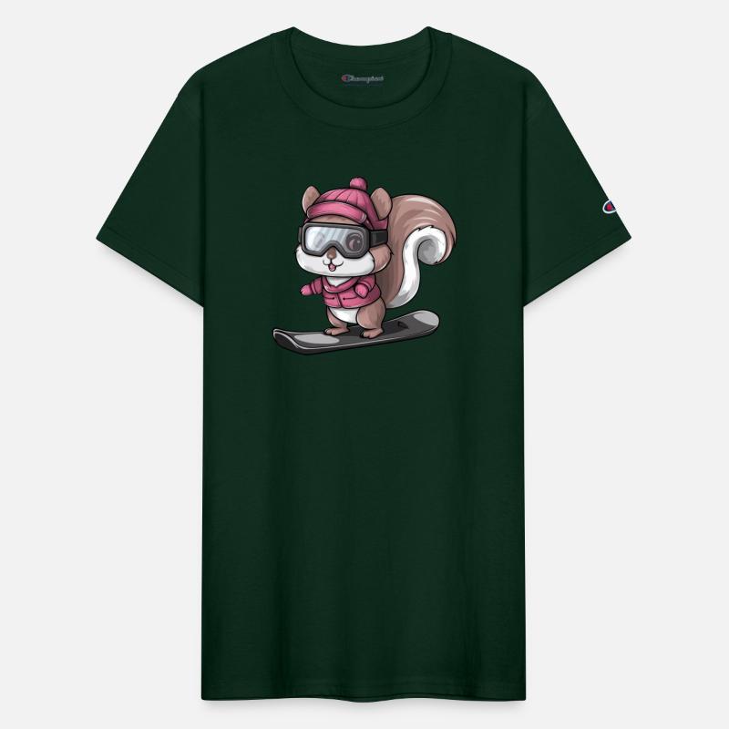 Cool Squirrel Snowboarder Winter Sports