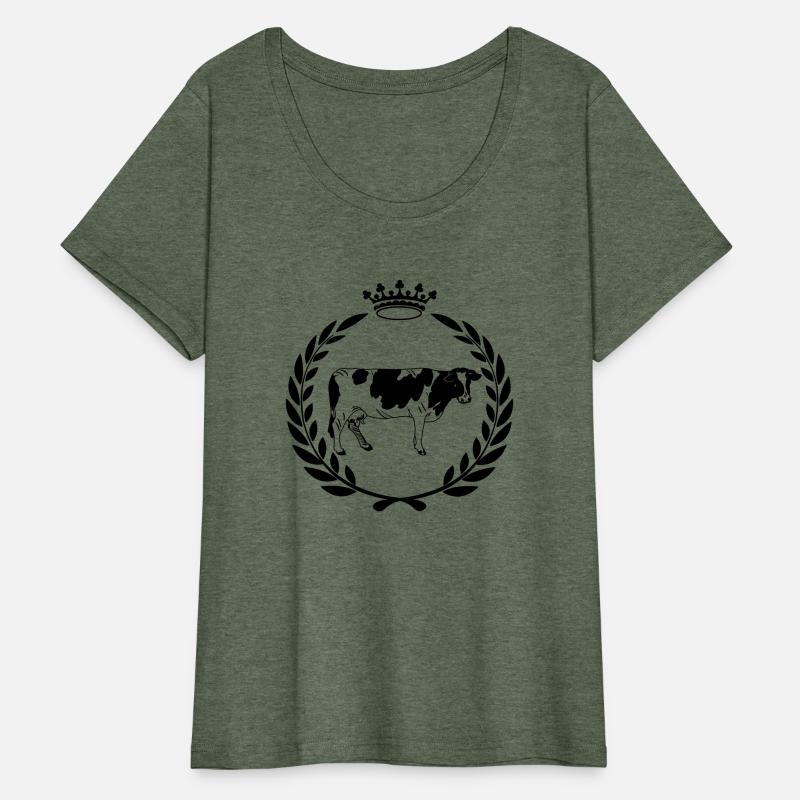 Cow in laurel wreath with crown