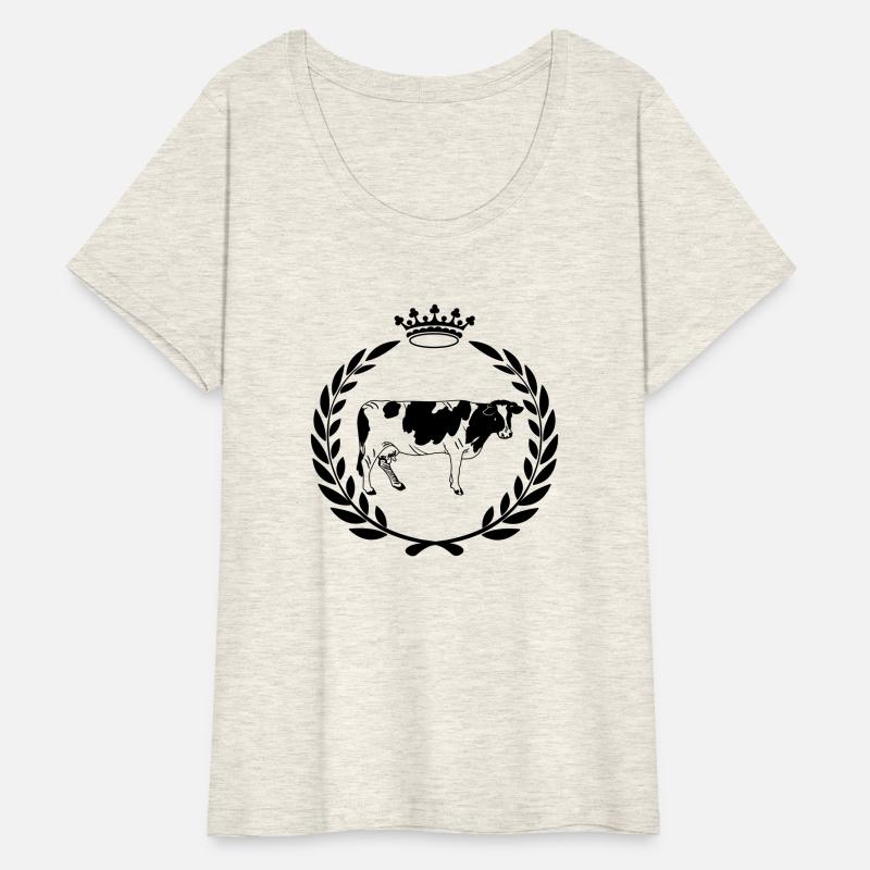 Cow in laurel wreath with crown
