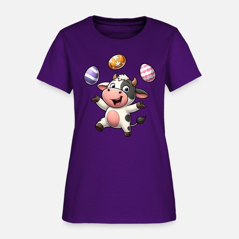 Cow Juggling Easter Eggs, Farmyard Artist