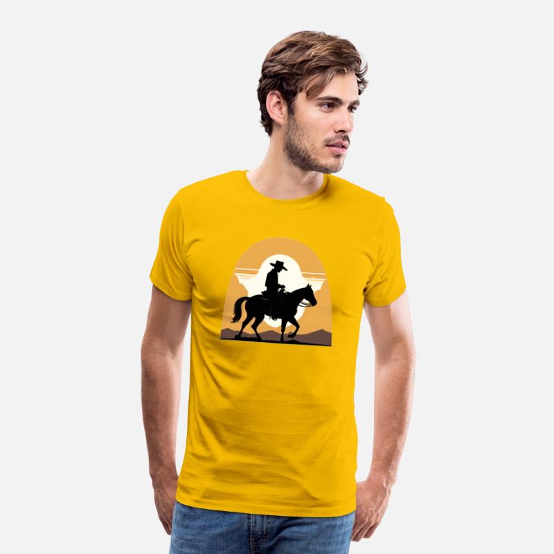 Cowboy Rinding a horse