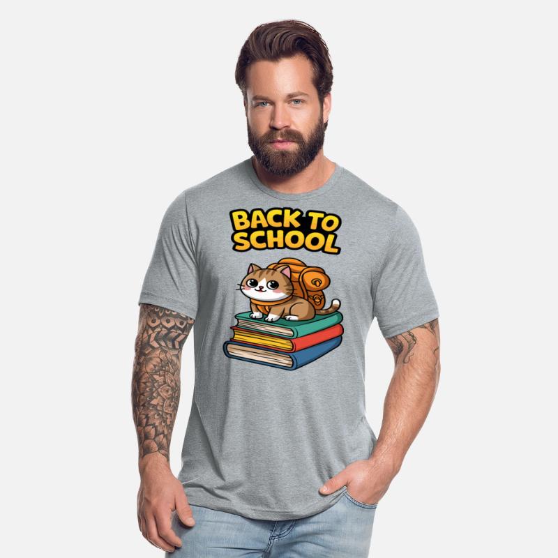 Cute Back to School Cat with Backpack