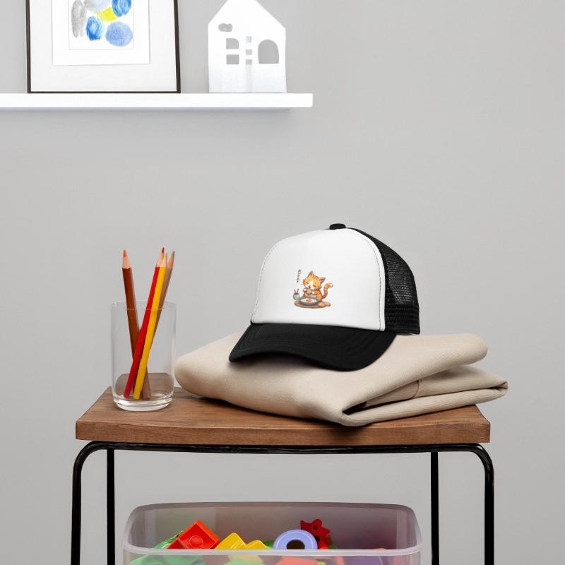 Cute Cat Enjoying Japanese Meal