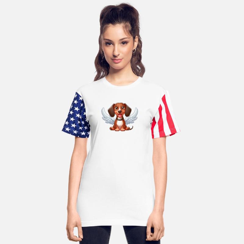 Cute Dachshund Angel with Wings