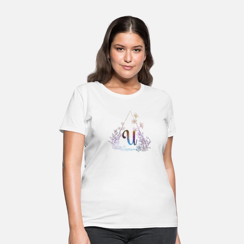 Cute Floral Monogram U| Monogram U