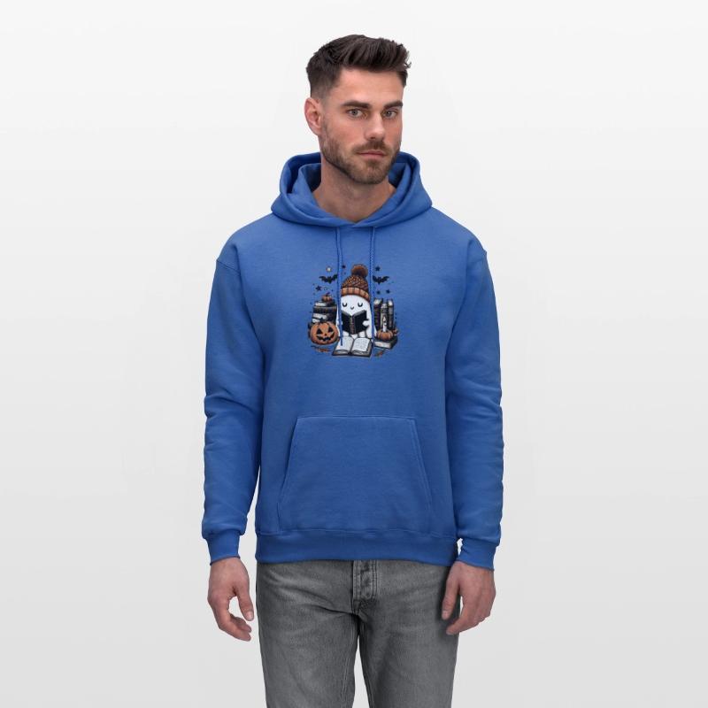 Cute Ghost Reading Book Halloween