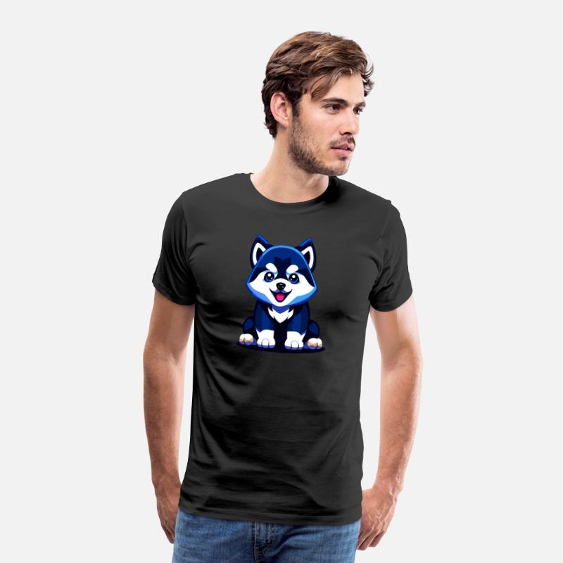 Cute Husky Puppy Illustration