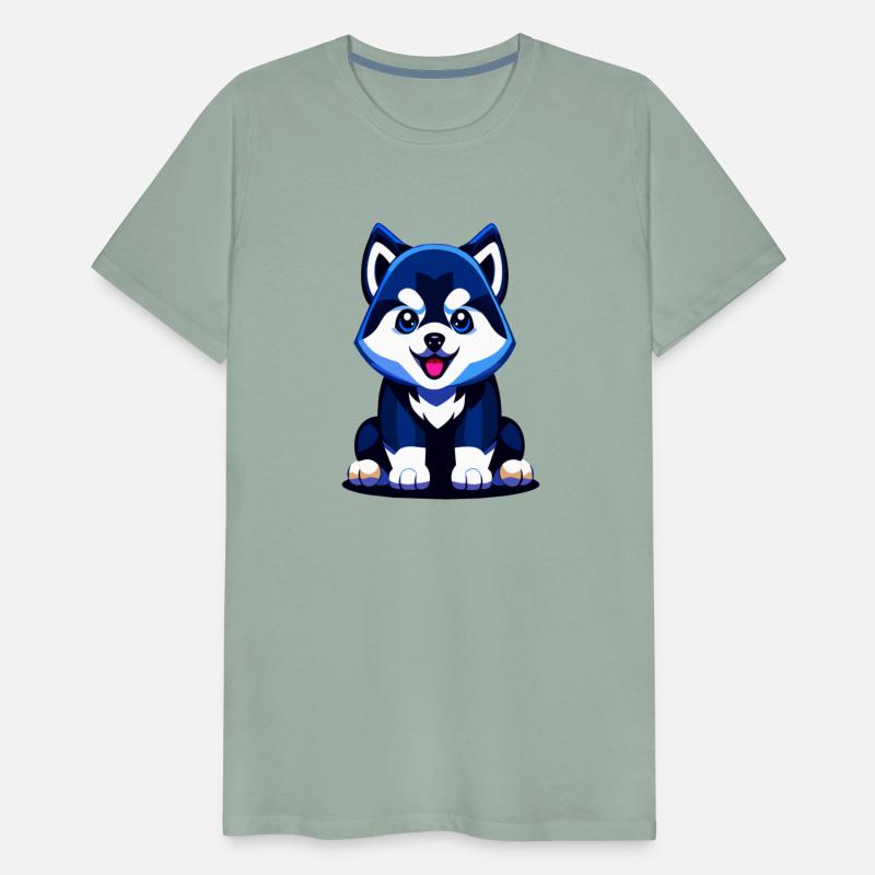 Cute Husky Puppy Illustration