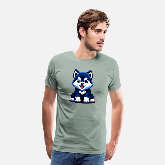Cute Husky Puppy Illustration