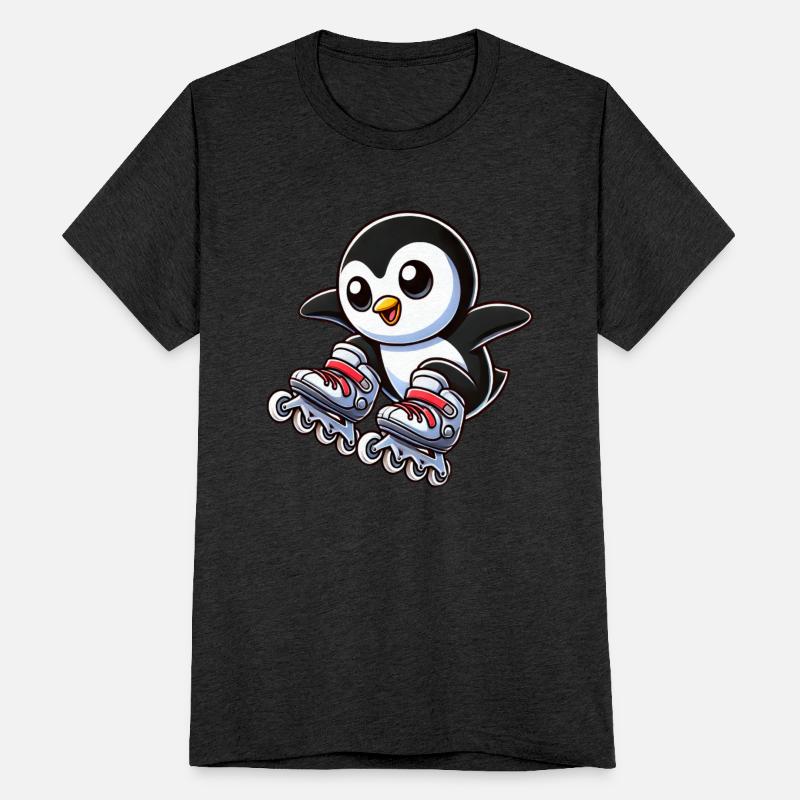 Cute Penguin Inline Skates Cartoon