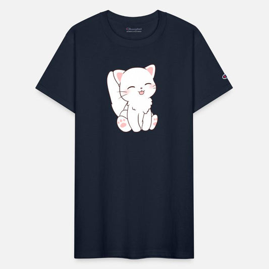 Cute White Cat Chibi - Tongue Sticking Out