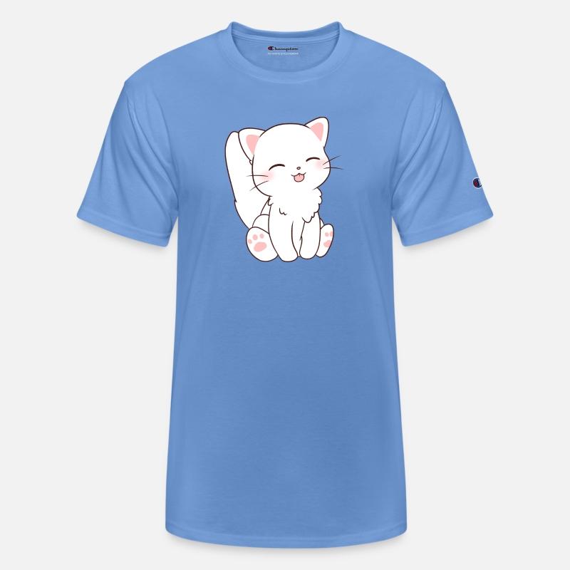 Cute White Cat Chibi - Tongue Sticking Out