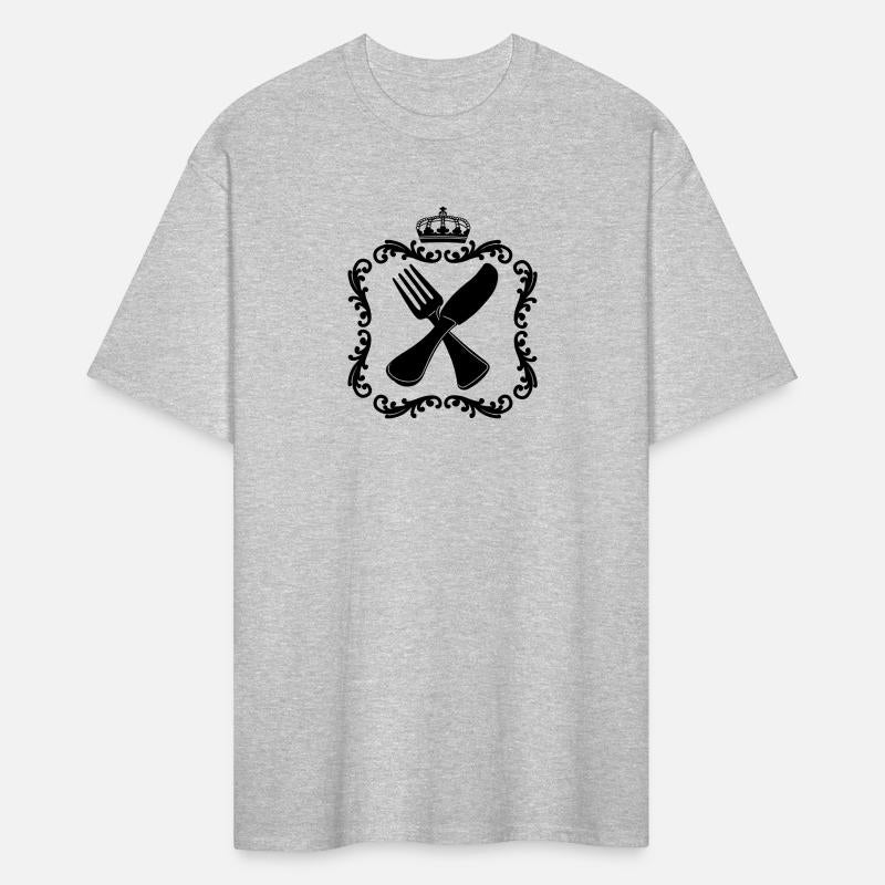 Cutlery knife and fork in a decorative quay