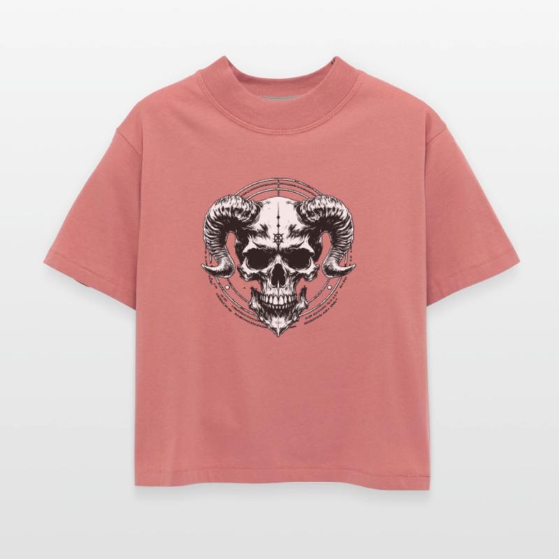 Dark Art Skull Demon Baphomet Horn Devil Grunge