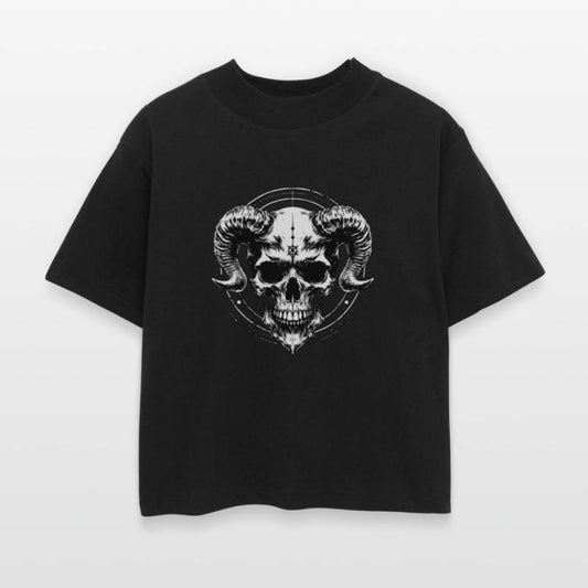 Dark Art Skull Demon Baphomet Horn Devil Grunge
