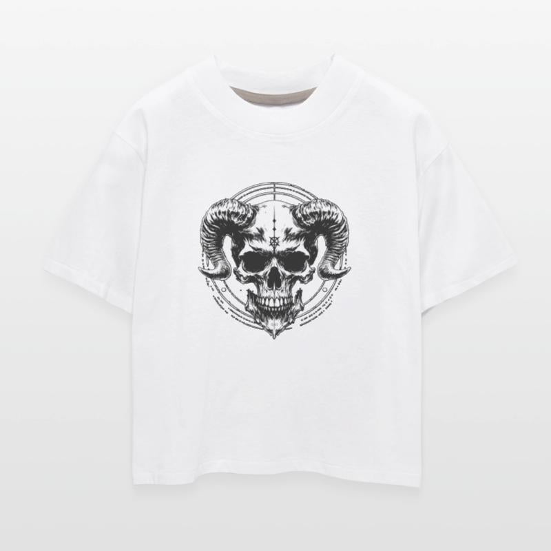 Dark Art Skull Demon Baphomet Horn Devil Grunge