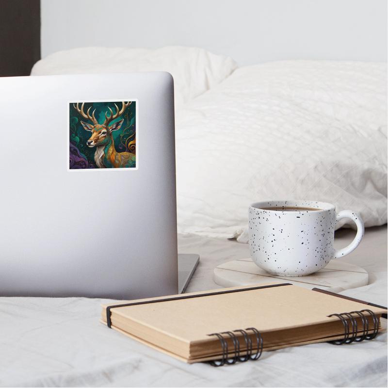 Deer looking his family in the wild Image