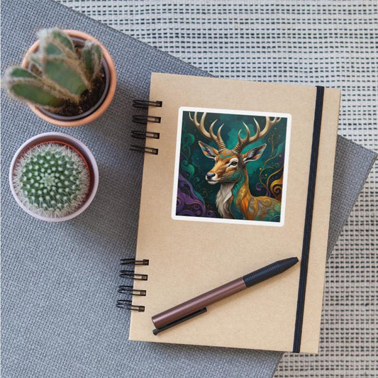 Deer looking his family in the wild Image