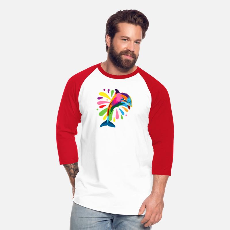 Dolphin In Splattered Paint