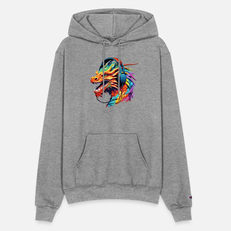 Dragon in headphones