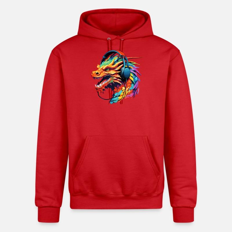 Dragon in headphones