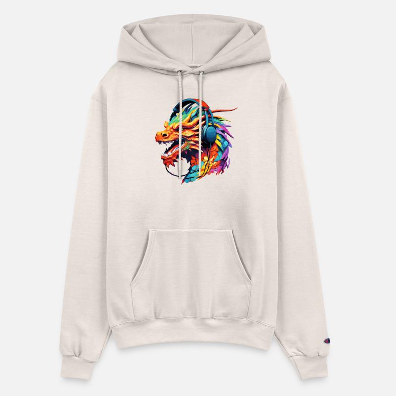 Dragon in headphones